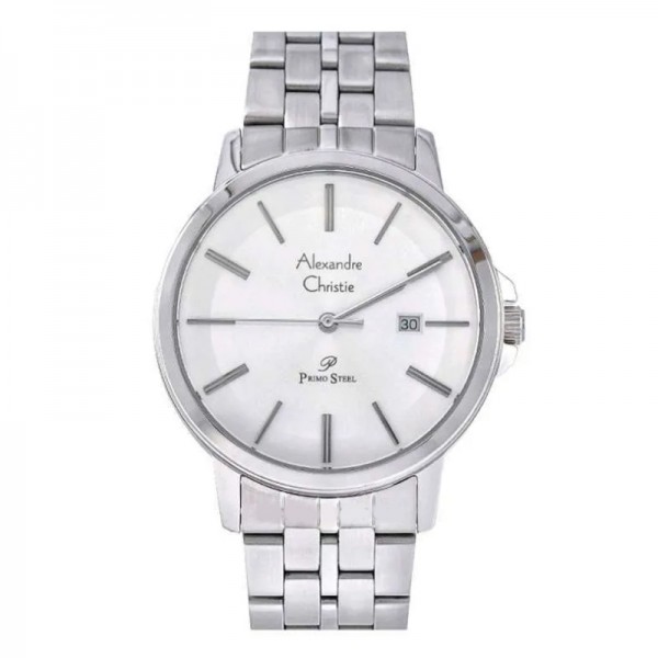 Alexandre Christie AC 1036 Silver White Man Steel MDBSSSL